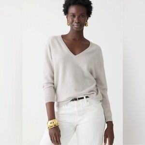 J. Crew Cashmere Relaxed V-neck Sweater